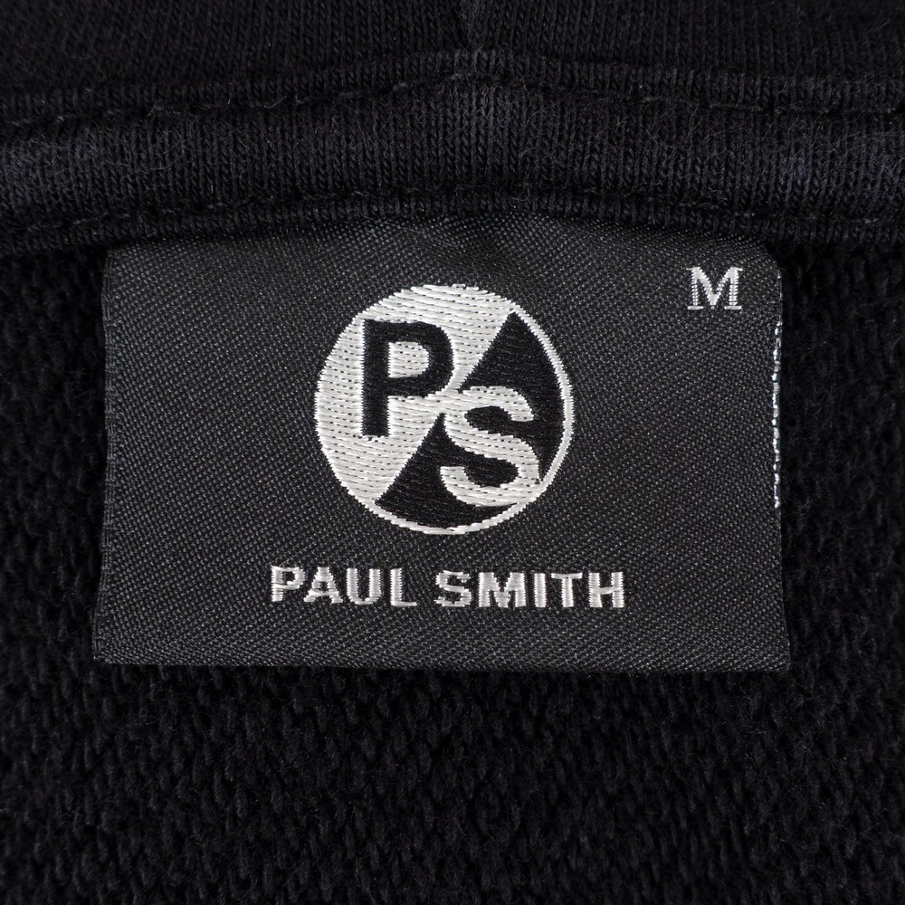 Paul Smith Zip-Up Embroidered Hoodie Cotton Men's Medium Black - Picture 4 of 6